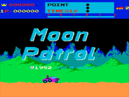 Moon Patrol (Atarisoft) Title Screen